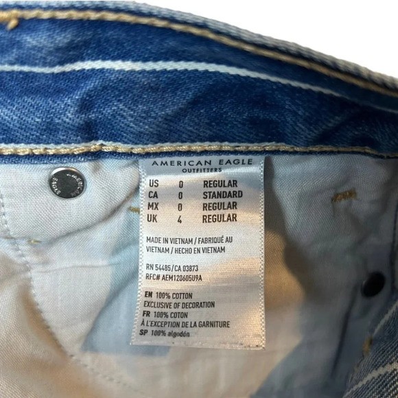 American  Eagle Striped Mom Jean 0R - Picture 11 of 12